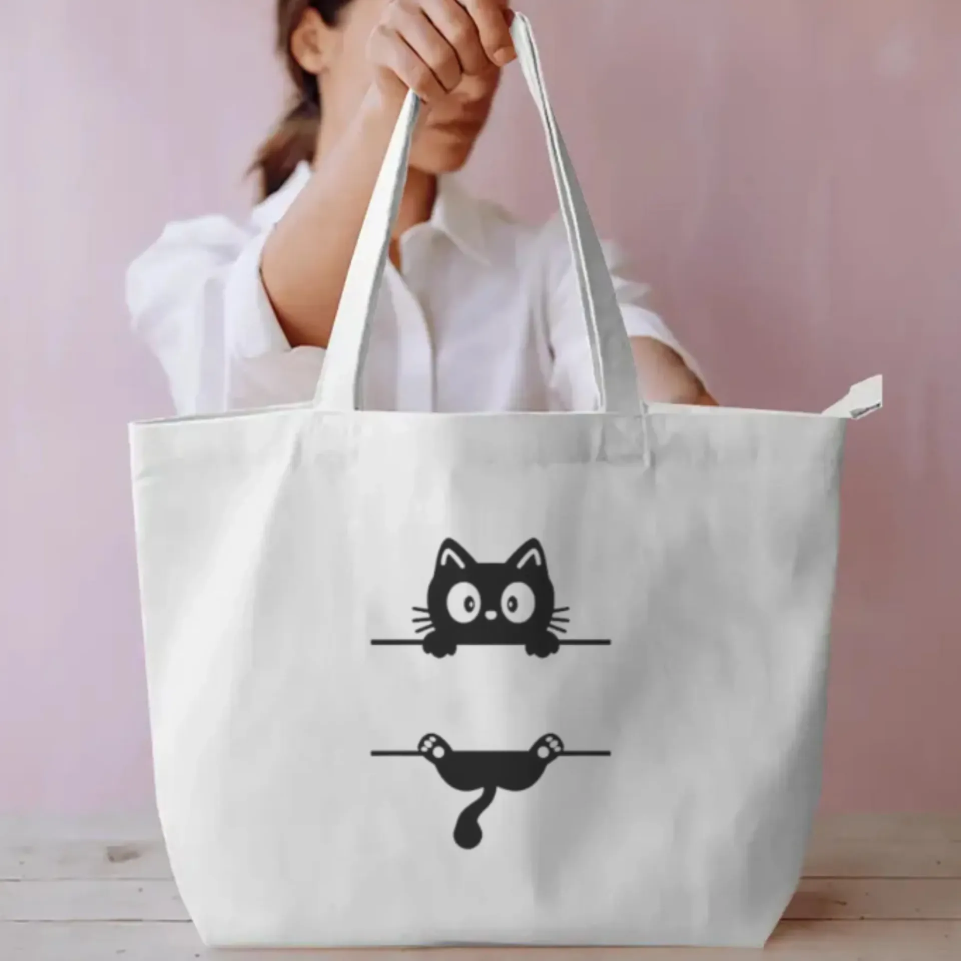 Kitty Peek Tote Bag