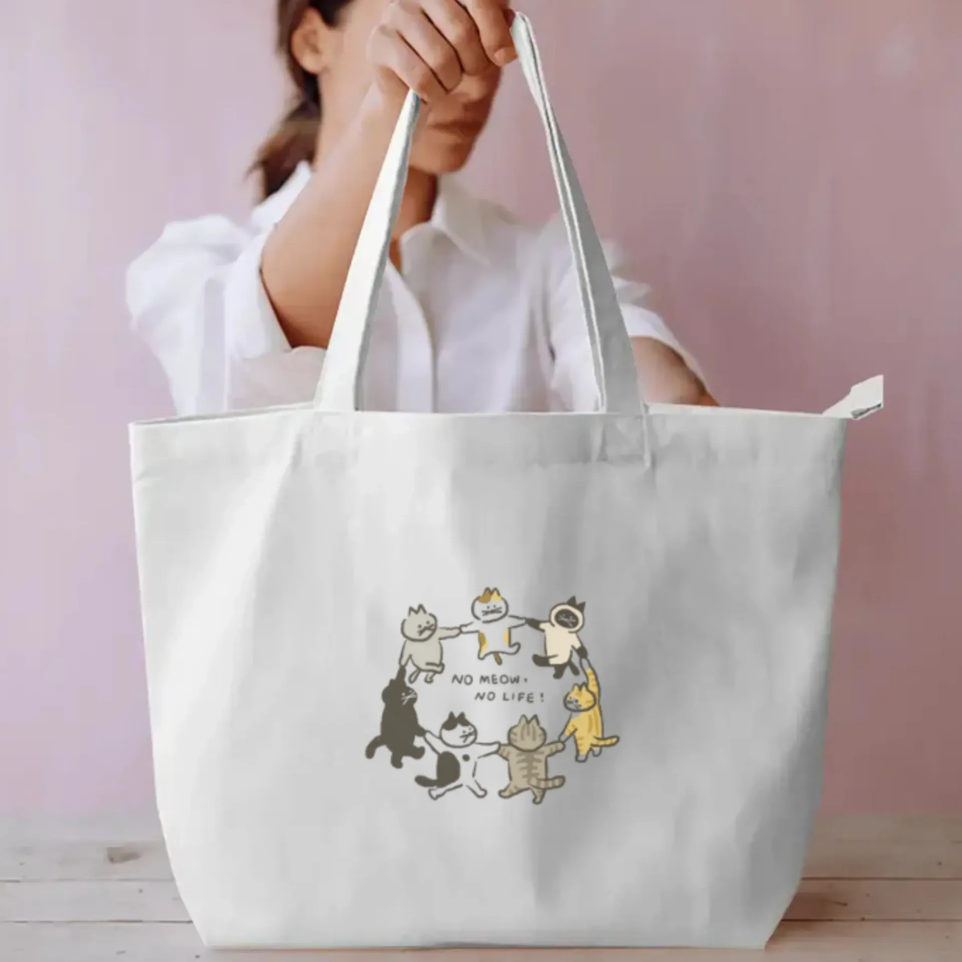 No Meow No Life Cat Club Tote