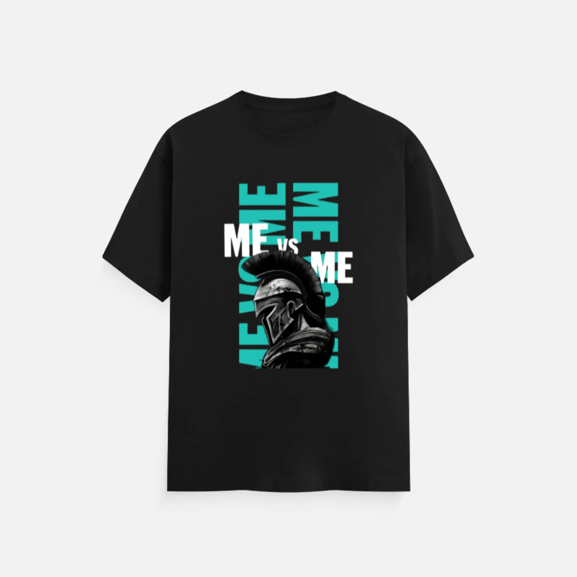 “Me vs Me” Warrior Graphic Unisex Cotton T-Shirt – Motivational Regular Fit Tee